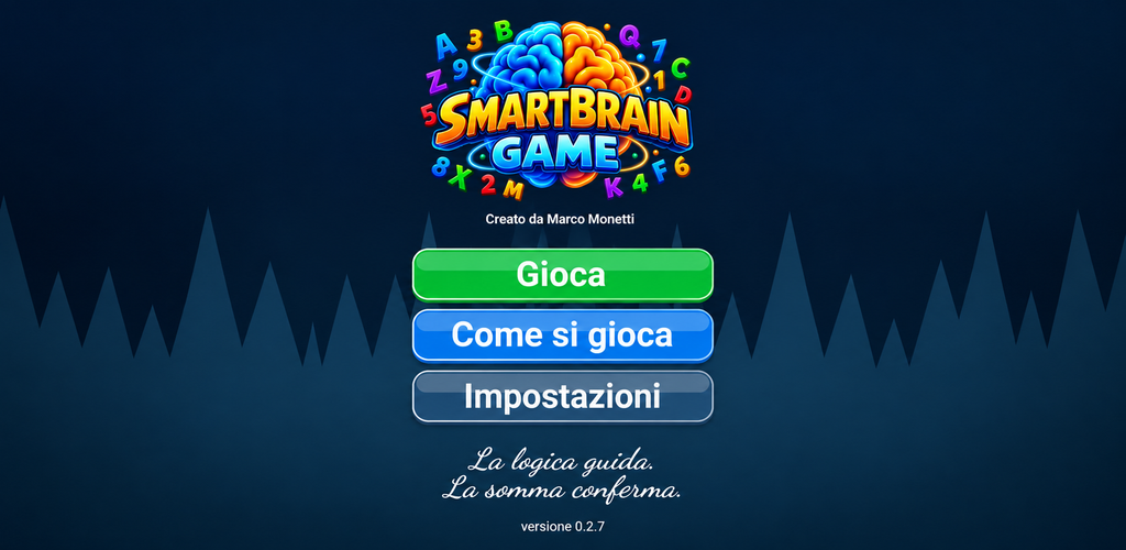 Schermata principale di SmartBrain Game