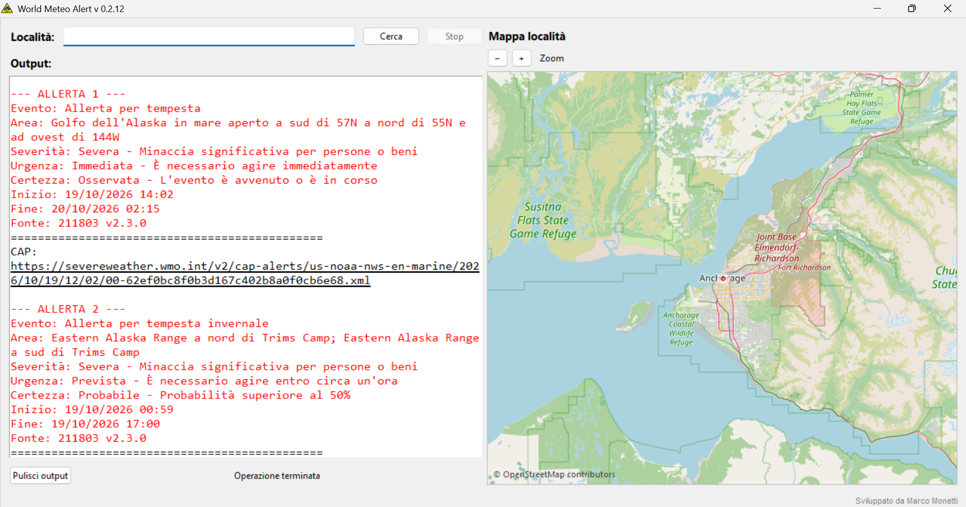 World Meteo Alert — mappa interattiva e allerte meteorologiche